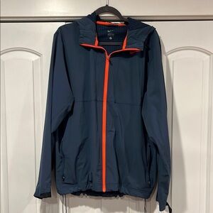 Nike Blue and Orange Performance Jacket with Full-Length Zipper‎